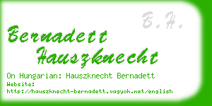 bernadett hauszknecht business card